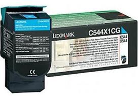 Lexmark C544, X544 Cyan Extra High Yield Return Program Toneris Cartridge Cartridge, Cyan, 4000 pages