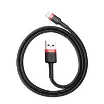 8 pin kabelis - Baseus CALKLF-A19 Black/ Red - 4 nuotrauka