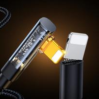 usb laidas kampinis - Joyroom S-UL012A6 2.4A 1.2m Black - 2 nuotrauka