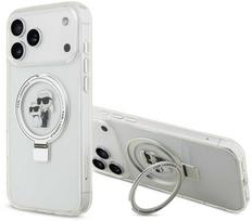 iphone 17 pro max deklas - Karl Lagerfeld "Ringstand Karl and Choupette MagSafe Case for Apple iPhone 17 Pro Max" Baltas (White) - 1 nuotrauka
