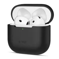 apple airpods ausines - Tech-Protect Silikoninis Dėklas Apple AirPods 4 Juodas (Black) - 1 nuotrauka