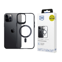 3MK "Satin Armor MagCase for Apple iPhone 12 Pro Max" Skaidrus su juodu rėmeliu (Clear with Black Frame)