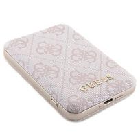 iphone ikroviklis 14 pro - Guess Dėklas Rinkinys iPhone 14 Pro 6.1" + 5000mAh MagSafe Powerbank - Rožinis (Pink) - 1 nuotrauka