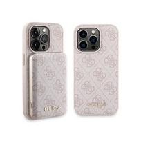 iphone ikroviklis 14 pro - Guess Dėklas Rinkinys iPhone 14 Pro 6.1" + 5000mAh MagSafe Powerbank - Rožinis (Pink) - 2 nuotrauka