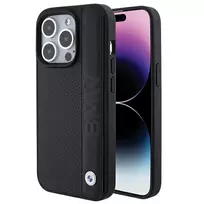 odiniai telefonu deklai - BMW Leather Textured & Stripe dėklas iPhone 15 Pro - Juodas (Black) - 1 nuotrauka