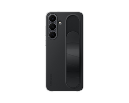 galaxy s25 deklas grip - Samsung Standing Grip Cover for Galaxy S25 FE Juodas (Black) - 1 nuotrauka