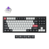 Keychron Q3 HE Wireless (Q3H-M1) Gateron Magnetic Nebula Juodas (Black) Magnetinė Belaidė Žaidimų Klaviatūra