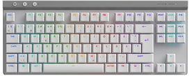gaming klaviatura - Logitech G515 Lightspeed TKL, Belaidė, Balta (White) - 1 nuotrauka