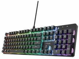 Trust GXT 871 Zora, USB, QWERTY, Juoda (Black) Klaviatūra Žaidimams