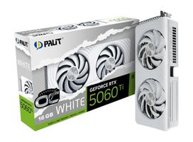 gpu ddr7 - Palit GeForce RTX 5060 Ti Baltas (White) OC 16GB GDDR7 - 1 nuotrauka