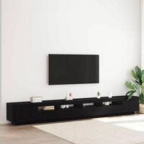 tv spintele 300 cm - vidaXL Televizoriaus spintelė 3 pcs Juoda (Black) 300 x 35 x 40 cm - 1 nuotrauka