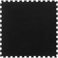 grindu dangos gumine - vidaXL Guminė grindų plytelė, Juoda (Black), 100x100 cm, 12 mm - 1 nuotrauka