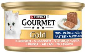 gourmet gold - PURINA Gourmet Gold Mousse šlapias kačių maistas su lašiša, 85 g - 2 nuotrauka