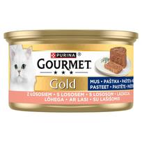 gourmet gold - PURINA Gourmet Gold Mousse šlapias kačių maistas su lašiša, 85 g - 3 nuotrauka