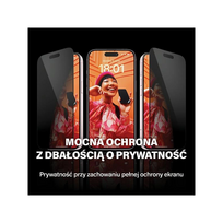 screen protector iphone 15 - PanzerGlass "D3O Hardcase + Screen Protector Privacy + Lens iPhone 15 Pro" - 12 nuotrauka