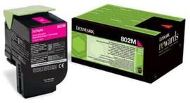 Toneris Lexmark 802M magenta | return | 1000 pgs| CX310dn / CX310n / CX410de / C
