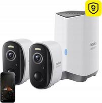 Baseus Security N1 2K lauko kamerų rinkinys (2 kameros) – Baltas (White)