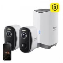 baseus n1 - Baseus Security N1 2K lauko kamerų rinkinys (2 kameros) – Baltas (White) - 4 nuotrauka