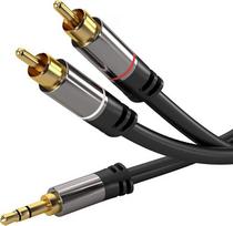 PremiumCord Jack 3.5mm - RCA (Cinch) x2 3m Juodas (Black)