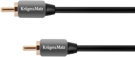 Kruger & Matz 1RCA-1RCA 0.5m Kabelis Juodas (Black)