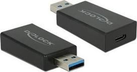 type 2 kabelis - Delock Converter USB3.1 Gen2 Type A To USB Type-C female Active Black - 1 nuotrauka