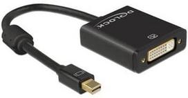 Delock DisplayPort Mini 1.2 Male To DVI Female 4K Active Adapter Black