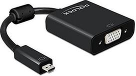 Delock HDMI Micro-D Male To VGA Female With Audio Adapter Black