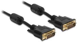 dvi d laidas - Delock Cable DVI 24+1 to DVI 24+1 1m Black - 1 nuotrauka