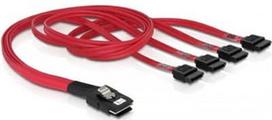 sata cable - Delock Cable mini SAS SFF-8087 to SATA x4 7pin 0.5m - 1 nuotrauka