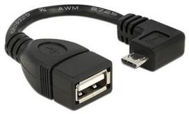 Delock Cable USB / USB-micro Black 0.11m