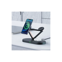 magsafe pakrovejas 3in1 - Qi 3in1 wireless charger Acefast E9 15W, MagSafe (black) - 1 nuotrauka