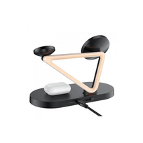 magsafe pakrovejas 3in1 - Qi 3in1 wireless charger Acefast E9 15W, MagSafe (black) - 5 nuotrauka