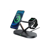 magsafe pakrovejas 3in1 - Qi 3in1 wireless charger Acefast E9 15W, MagSafe (black) - 6 nuotrauka