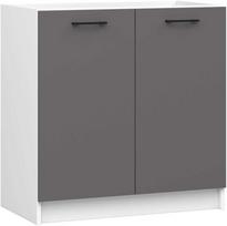 akord oliwia - Akord Oliwia S80ZL Apatinė virtuvinė spintelė, balta/pilka (White/Grey) - 2 nuotrauka