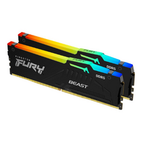 32 ddr5 ram - Atmintis Kingston KF568C34BBEAK2-32 32GB 6800MT/s DDR5 CL34 DIMM (Kit of 2) FURY Beast Black RGB EXP - 1 nuotrauka