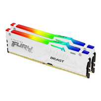 kingston fury beast rgb ddr5 32gb - Atmintis Kingston KF568C34BWEAK2-32 32GB 6800MT/s DDR5 CL34 DIMM (Kit of 2) FURY Beast White RGB EXP - 1 nuotrauka