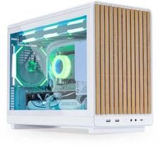 lian li dan a3 matx - Lian Li DAN Cases A3-mATX Wood Edition, Tempered Glass, Micro-ATX - Baltas (White) - 2 nuotrauka