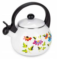 virduliai arbatinukas - Kamille 1030 Emaliuotas Virdulys 2.2L su Švilpuku Gėlės (Flowers) - 1 nuotrauka