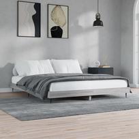 vidaXL Lovos rėmas 200x200cm Pilkas ąžuolas (Grey Oak)