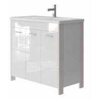 Vonios spintelė su praustuvu BROOKLYN BR-90, balta (White)