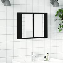 vonios spinteles 45 - vidaXL Veidrodinė vonios spintelė su LED, Juoda (Black), 60 x 12 x 45 cm - 1 nuotrauka