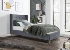 viengules lovos 200 90 - Halmar Lova ESTELLA 90x200 cm Pilka (Grey) - 2 nuotrauka