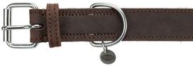 odiniai antkakliai sunims - Trixie Rustic odinis antkaklis šunims, rudas (Brown), M-L 42-48 cm x 25 mm - 4 nuotrauka