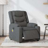 Fotelis vidaXL Elektrinis masažinis krėslas, tamsiai pilkas (Dark Grey)