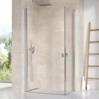 grudinto stiklo durys - Dušo kabina Ravak Chrome CRV1-90 1QV70C01Z1, kvadratinė, be padėklo, 90 cm - 1 nuotrauka