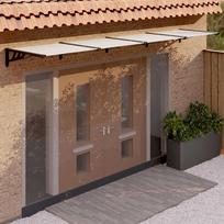 vidaXL Stogelis durims, Juodas (Black) ir Skaidrus (Transparent), 396x90 cm, polikarbonatas