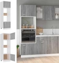 vidaXL Mikrobangų krosnelės spintelė Lyon, pilka (Gray)