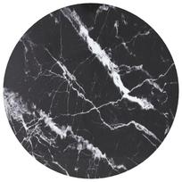 vidaXL Stalviršis, juodas (Black), 70x0,8 cm, grūdintas stiklas