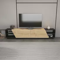 TV staliukas Kalune Design Rhodes, antracitas/ąžuolas, 240 cm x 37.1 cm x 47.4 cm