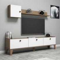 TV staliukas Kalune Design Sumer E4020, ąžuolo/balta (Oak/White)